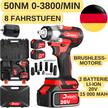 350Nm Akku-Ratsche Schlagschrauber bürstenloser Schrauber 20V 2xAKKU Akkuschraub 350Nm Akku-Ratsche Schlagschrauber bürstenloser Schrauber 20V 2xAKKU Akkuschraub