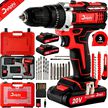 Bohrmaschine Akkuschrauber 20V 2 x Akku Ladegerät Bohrschrauber Set Schlagbohre (2) Bohrmaschine Akkuschrauber 20V 2 x Akku Ladegerät Bohrschrauber Set Schlagbohre (2)