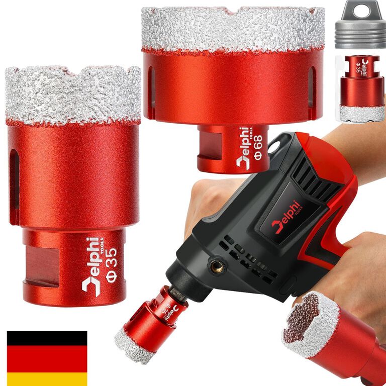 Lochsäge Diamant Bohrkrone Kernbohrer Diamant-Lochsäge Fliesen M14 35 mm, 68 mm (1) Lochsäge Diamant Bohrkrone Kernbohrer Diamant-Lochsäge Fliesen M14 35 mm, 68 mm (1)