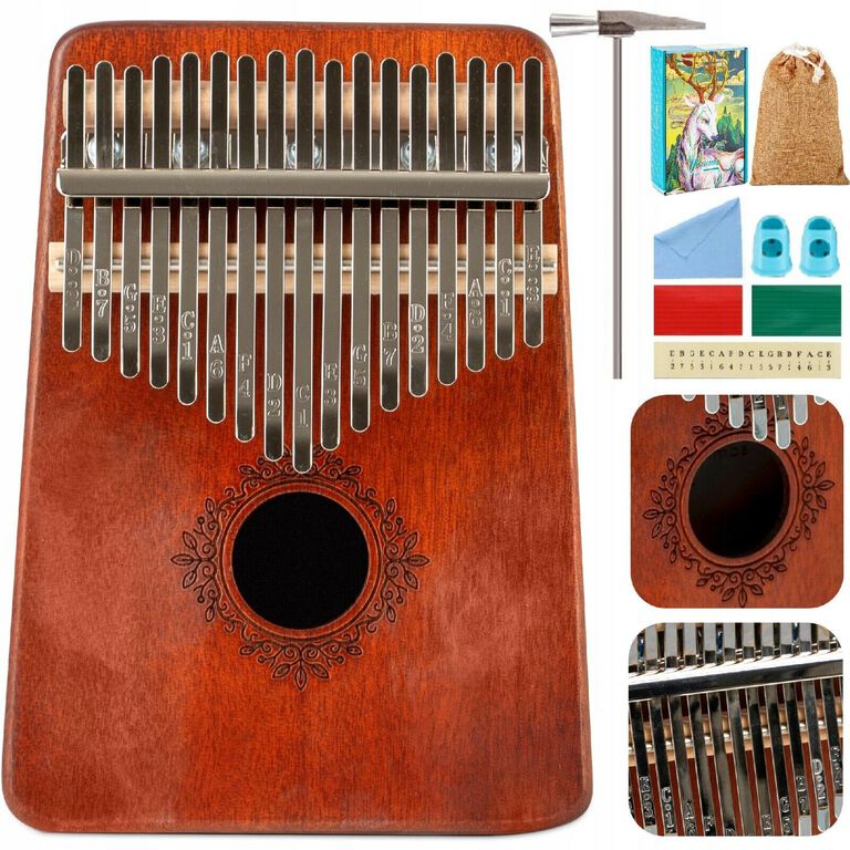 17 Tasten Kalimba Thumb Piano Finger Afrikanisches Instrument Musikinstrument, (2) 17 Tasten Kalimba Thumb Piano Finger Afrikanisches Instrument Musikinstrument, (2)