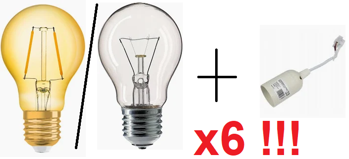 6x Żarówki + oprawki (1)
